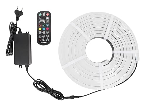 Cozze® Taśma LED zewnętrzna 5 m IP68 – 120 LED/m – 24 V – Sterowanie aplikacją Tuya (kolory i efekty) – Do uchwytu LED Cozze®