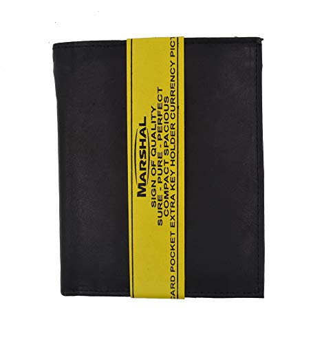 Marshal Leather Bifold Hipster Wallet #1502 BK