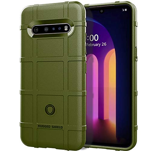 ZYZX Phone Case fit for LG V60 Thinq,Heavy Duty Shockproof Military Grade Drop Tested Protective Phone Case Hybrid Heavy Duty Impact Shock Resistant Soft TPU Bumper Cover for LG V60 Thinq HD-Green