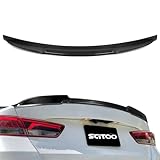 SCITOO Carbon Fiber Spoiler for 2016-2020 for Kia Optima Trunk Spoiler Roof Lip Kit Wing, Car Rear Spoiler Exterior Kit (Glossy Black)