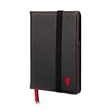 TORRO Passport Holder – Genuine Leather Passport Cover with Elasticated Closure Strap (Black)