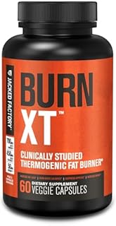Jacked Factory Burn-XT Clinically Studied Fat Burner & Weight Loss Supplement - Appetite Suppressant & Energy Booster - with Acetyl L-Carnitine, Green Tea Extract and More - 60 Natural Diet Pills