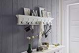 NovaSolo Halifax 8-Hook Coat Rack, White