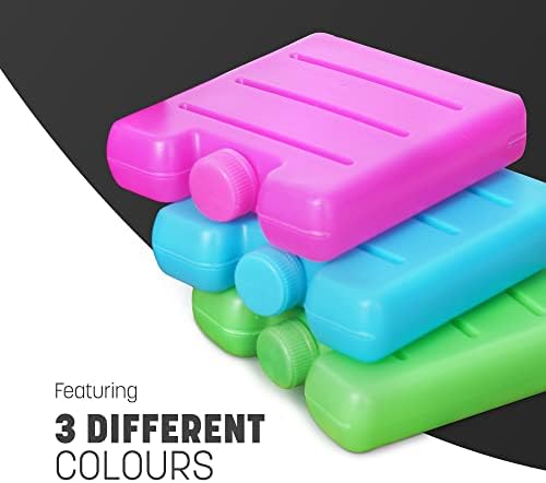 KEPLIN Freezer Ice Blocks (6 Pack) – Reusable Ice Packs for Cooler Bags, Lunch Boxes, Travel, Picnic & Camping – Long Lasting Cooling Gel Keeps Food & Drinks Fresh for Hours - View 5