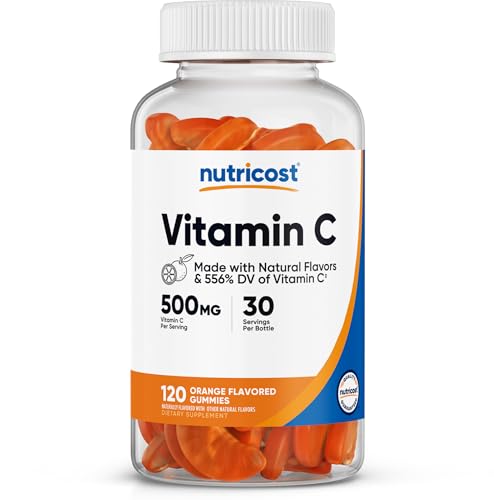 Nutricost Vitamin C Gummies (500mg) 120 Gummies 30 Servings Gluten-Free
