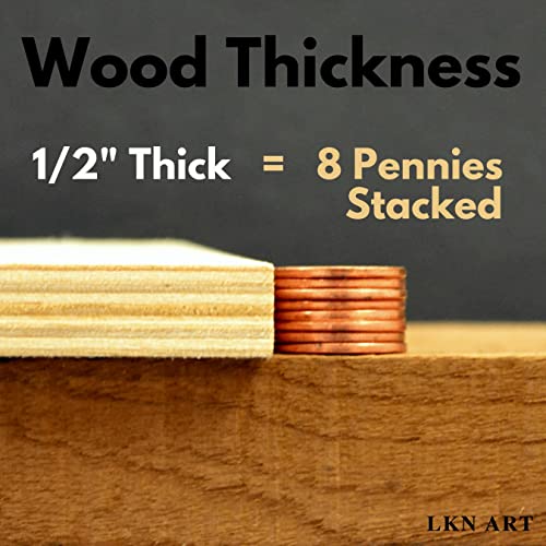 Woodcrafter 1/2" Thick Baltic Birch Plywood Square 6 Inch #TOP2