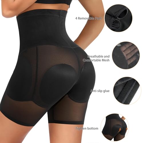 Irisnaya Women Shapewear Control Panties Body Shaper Butt Lifter Padded Hip Enhancer Seamless Underwear Hi- Waist Short4