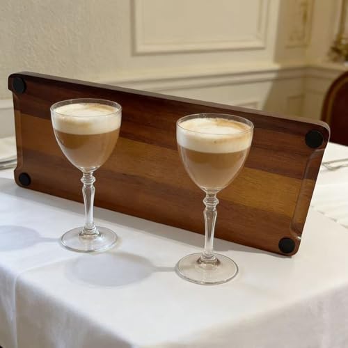 Plateau à café en bois à trois compartiments pour service de luxe