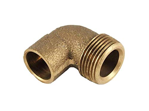 Rotguss-Lötfitting Winkel 90°, 12 mm x 3/8 Zoll AG - Typ 4092G, DVGW