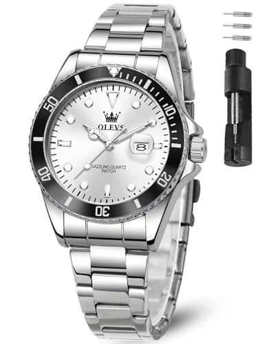 Image of OLEVS Watch Women Silver Watches for Women Luxury for Small Wrists Dress Stainless Steel Women's Wrist Watches Easy to Read Reloj para Mujer Black /Blue /Gold /Green /Pink /Purple