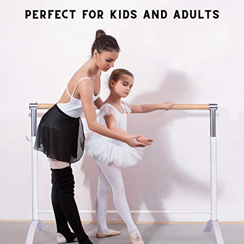 Ballet Barre Portable for Home I Adults & Children, Lightweight, Adjustable, White Ballet Bar, Freestanding Barre Equipment for Home - Perfect for Exercise, Balance & Flexibility (Single Barre) - Thumbnail 7