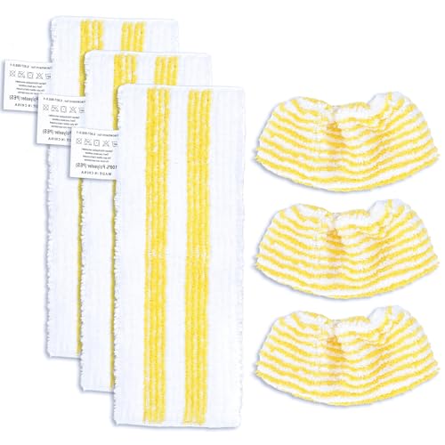 KEEPOW Ensemble de chiffons en microfibres Compatible avec les nettoyeurs vapeur pour Kärcher...
