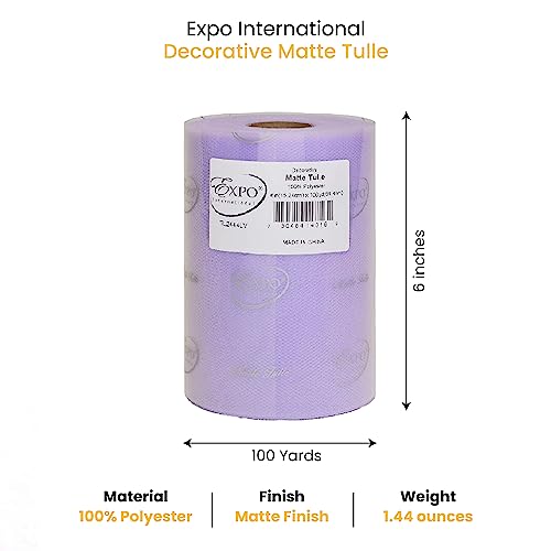 Image of Expo International Decorative Matte Tulle Spool of 6 inch X 100 yards | Lavender