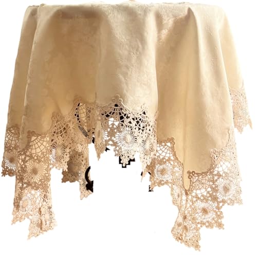 Vivienne(���B���B�A��) �y �e�[�u���N���X 90×90cm �x�[�W�� �z �I���[�u�V���[�Y ���[�X �h�J �e�[�u���Z���^�[ �e�[�u�������i�[ WK1026N1/BE