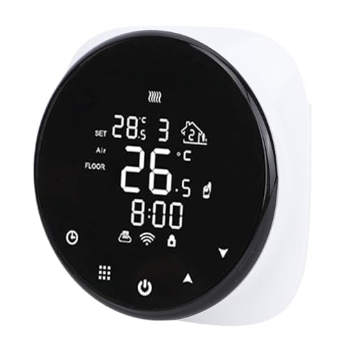 UPALDHOU Mur-Thermostat Intelligent, Thermostat WiFi Digital Murd Mouris avec Télécommande, Contrôle Précis de la Température, connectivité des Smartphones, Conception de la Sauvegarde de l'espace,