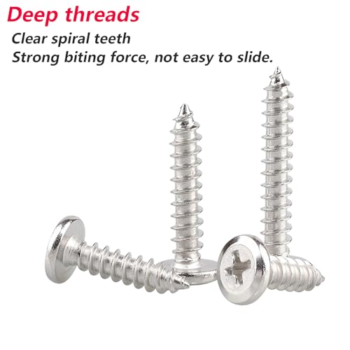 Tornillos autorroscantes M6 x 60 mm cabeza plana Phillips acero 304 pack 20 miniatura 7