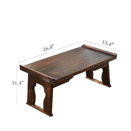 Table d'autel pour la méditation et rituels de thé au sol
