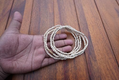 Image of ISKCON VRINDAVAN Original Tulsi Kanthi Mala - Unisex Adult Jaap Chanting Mala from Vrindavan Dham