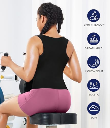 Women's Sport Hot Sweat Slimming Neoprene Shirt Vest Body Shapers for Weight Loss No Zipper Gray Sauna Tank Top3