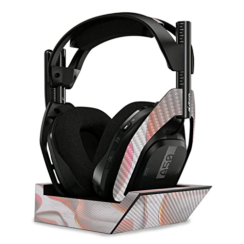 Image of MightySkins Carbon Fiber Skin Compatible with Astro A50 Wireless Headphones + Base Station (Gen 4) - Bubble Marble | Protective, Durable Textured Carbon Fiber Finish | Easy to Apply | Made in The USA