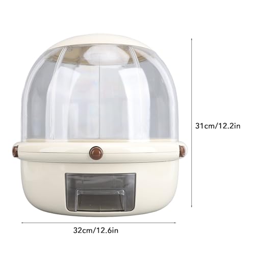 Récipient rotatif à 360° double couche haut de gamme pour conservation esthétique du riz - 3