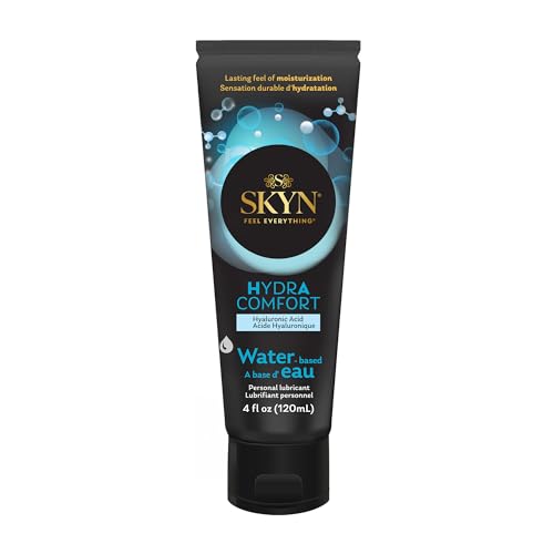 SKYN HydrAcomfort Premium Water-Based Lubricant with Hyaluronic Acid – 4 oz– Long-Lasting...