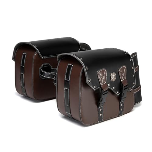 Sacoches de selle de moto cuir synthétique universelles grand volume vélo