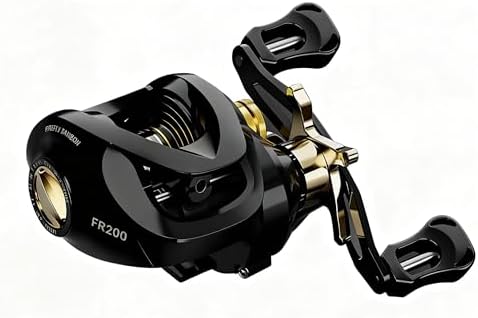 Fishing Baitcasting Reel, Baitcaster Fishing Reels with 18+1BB Stainless Steel Ball Bearings,Magnetic Braking System for Fishing Saltwater Freshwater, Available in 7.2:1 Black Gold Left