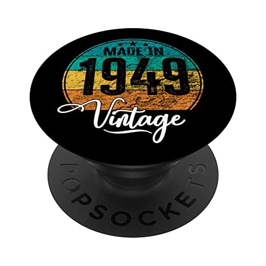 Cumpleaños Vintage Año de nacimiento 1949 Cumpleaños bday PopSockets PopGrip Intercambiable