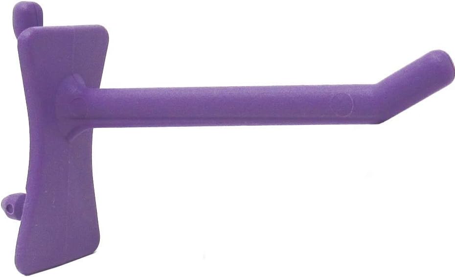 PegPro® J, 1", 2" Hooks Kit for Standard “Wood Fiber” pegboard – Durable Plastic Pegboard Hooks - for Garage, Kitchen, Craft Room, and More (J, 1", 2" Hook - 50 Pack, White)