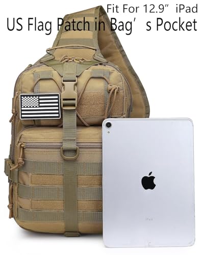 ATBP Tactical Crossbody Backpack Large Sling Pack With Holster Shoulder Bag For Men Outdoors Hiking Camping Gym - Thumbnail 5