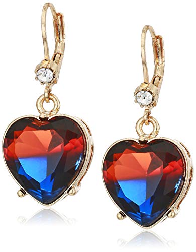 Stone Heart Drop Earrings