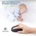 Wireless Bluetooth Mouse, Rechargeable, LED, Silent, Ultra-thin Design (Bluetooth 5.2 and 2.4GHz USB Receiver) | Portable Computer Mouse for Laptops, iPads, MacBooks and Apple Devices (Black) - Image 2