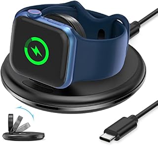 QIBOX USB-C Charger compatible with Apple Watch Series 8, Ultra, 7, 6, 5, 4, 3, 2, SE, Angle Adjustable Charging Dock Charger Stand compatible with iWatch 38/40 / 41/42 / 44/45 / 49mm
