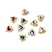 Produktbild 10 Stück Nail Art Golden Mixed Heart Alloy Schmuckdekorationen Kristall Maniküre Bastelkeime Strass Zubehör-10 STÜCK-DMIX-08