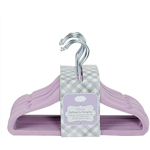 Home Expressions Ultra-Thin Premium Velvet Hangers - Space Saving Clothes Hangers - Non-Slip Hangers for Children - Maximize Closet Space - 25 Pack (Lavender) Cover