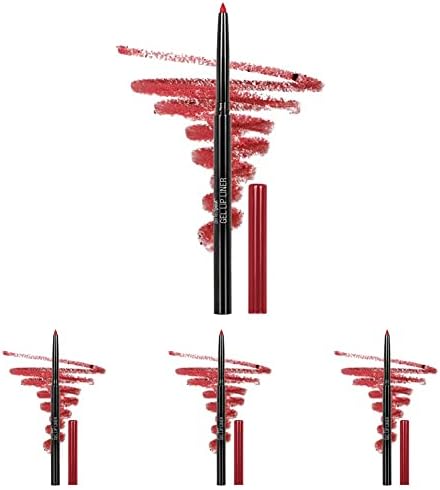 wet n wild Lip Liner Perfect Pout Matte Retractable Gel Lip Liner Pencil, Red The Scene (Pack of 4)