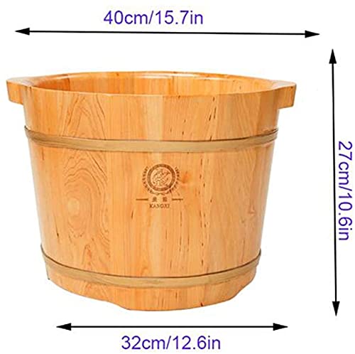 Cubeta de spa para pies de cedro impermeable para masaje y pedicura miniatura 3