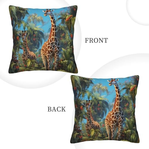 Housse de coussin velours côtelé girafe pour rénover un canapé usé - 5