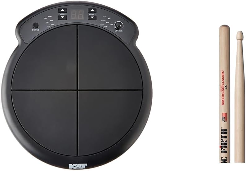 KTMP1 Electronic Drum and Percussion Pad Sound Module, Black & Vic Firth American Classic 5A Drum Sticks