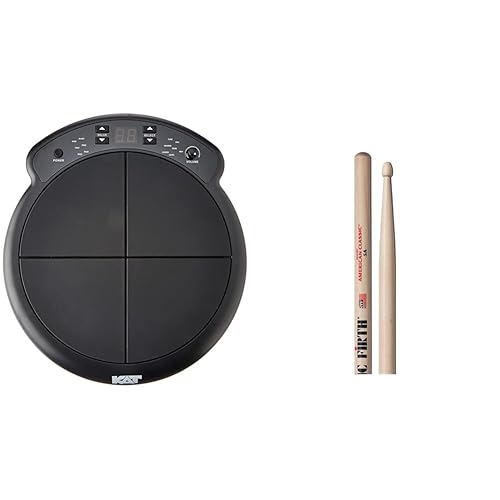 Kat Percussion KTMP1 Electronic Drum and Percussion Pad Sound Module, Black & Vic Firth American Classic 5A Drum Sticks