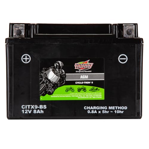 Interstate Batteries YTX9-BS 12V 8Ah Powersports Battery