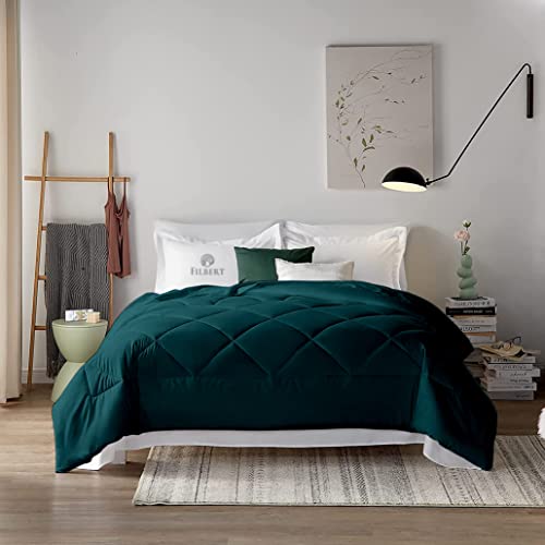 Image of Filbert - 400 GSM Microfiber Rajai Double Bed Comforter, Super Soft Heavy Double Bed Blanket for Winter Diamond Stitch (90 inch x 100 inch Inches /228cm x 254cm) - Comforter Double Bed|Teal