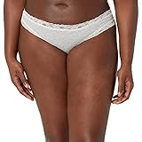 Amazon Brand - Mae Women's Super Soft Cotton Lace Thong, 3 Pack, Assorted, X-Large