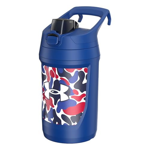 Image of Under Armour 32 oz Insulated Water Bottles - Sports Water Jug with Fence Hook, Leak Resistant for Baseball, Football & More, 32 oz Insulated, Royal Hypercamo