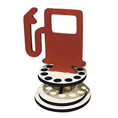 Christmas Unique Money Holder, Double-Layer Cash Holders with 10 Holes for Placing Money, Writable Wishes on The Back Side, Table Stand Creative Gift for Christmas,Birthday,Graduation Party (Gas Tank)