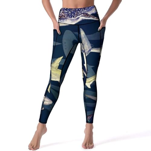 Pantalon de sport Requin Blanc leggings fitness gym femme S