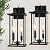 SIAFAVOI 16" Large Dusk to Dawn Outdoo Wall Light Fixtures, Black 2-Pack Exterior Front Porch Light, 2-Light Outdoor Wall Sconce for Outside Patio, Waterproof Exterior Wall Lamp Lighting