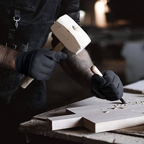 Ozero 2 Pairs Men Utility Working Gloves: Mechanic Gloves With Touch Screen Fingertips Flexible Breathable Gardening Gloves For Women Black X-Large #TOP7