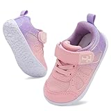 L-RUN Baby Girls Sneakers Breathable First Walkers for Toddlers Soft Sole Non-Slip Infant Shoes Pink 18-24 Months Infant